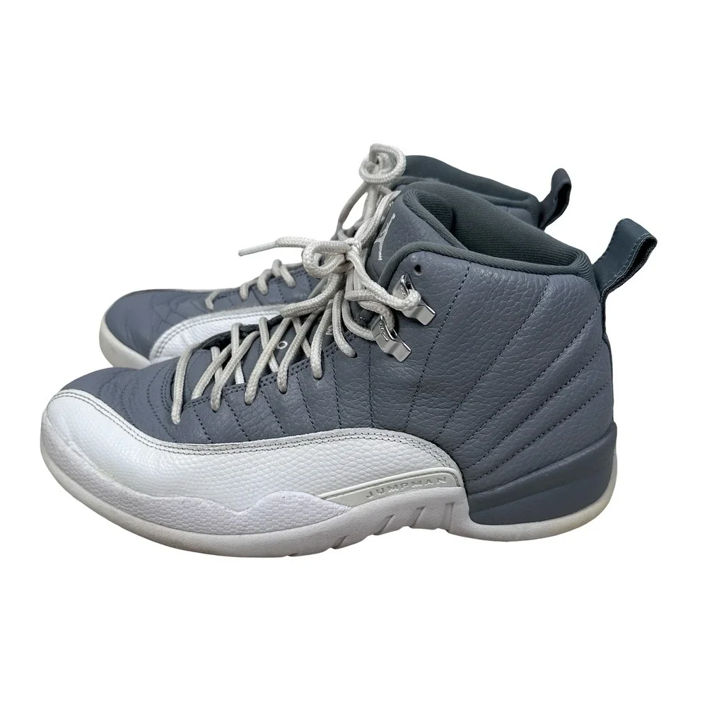 Jordan 12 Retro Stealth Gray White Mens Basketball Shoes CT8013-015 Size 9‎